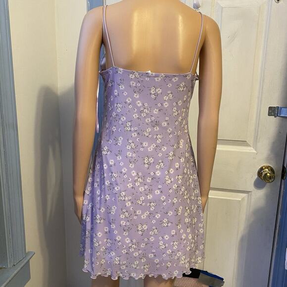 Charlotte Russe Women's Y2K Floral Purple Babydoll Fairy Mini Dress M Romantic - Picture 5 of 7